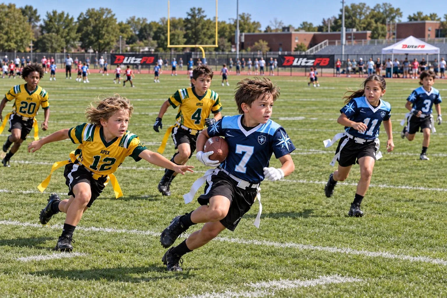 Northstar ball carrier running past Valor opponents