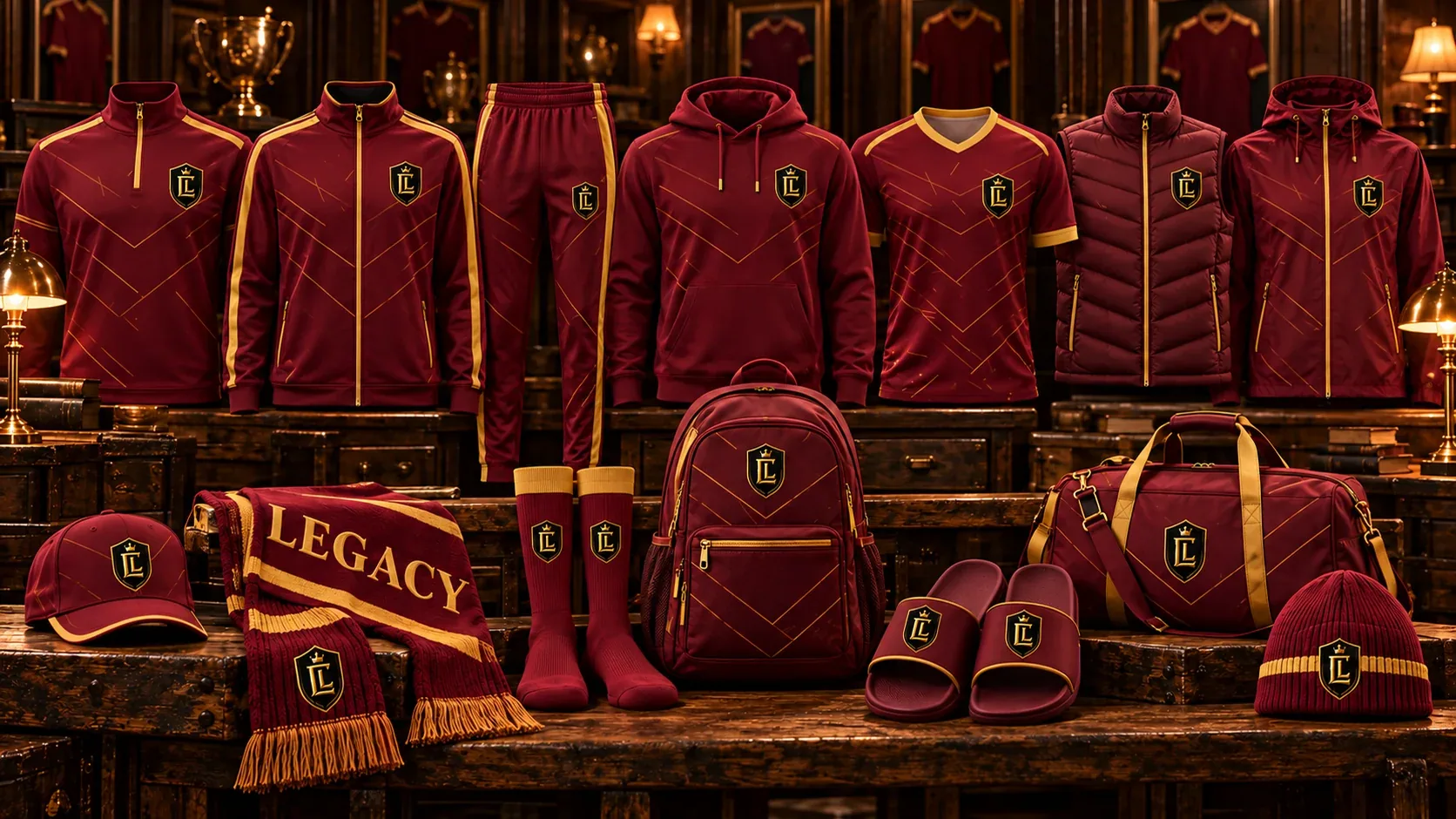 Legacy FB shared fan-gear collection — existing club artwork for soccer and football