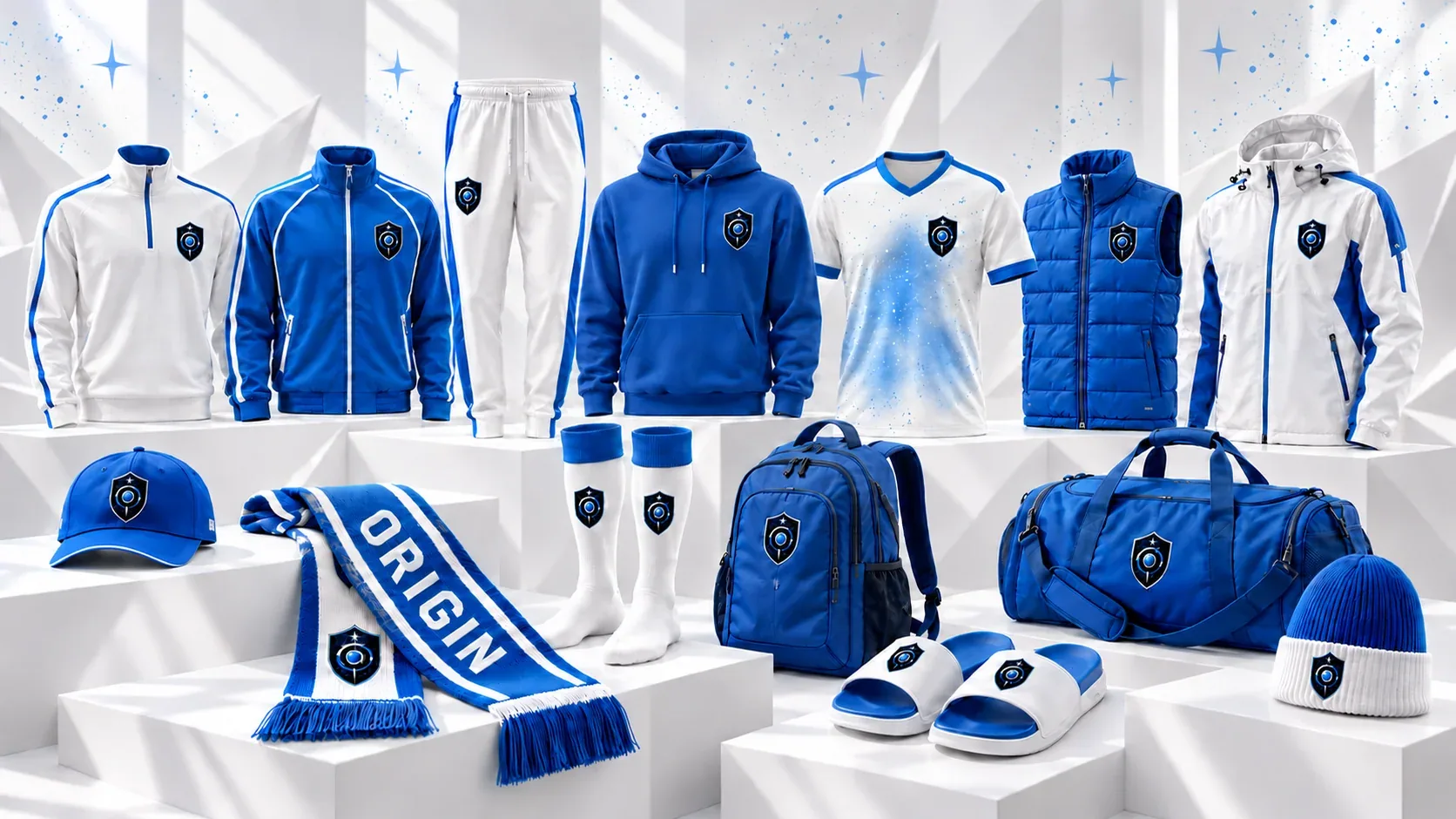 Origin FB shared fan-gear collection — existing club artwork for soccer and football