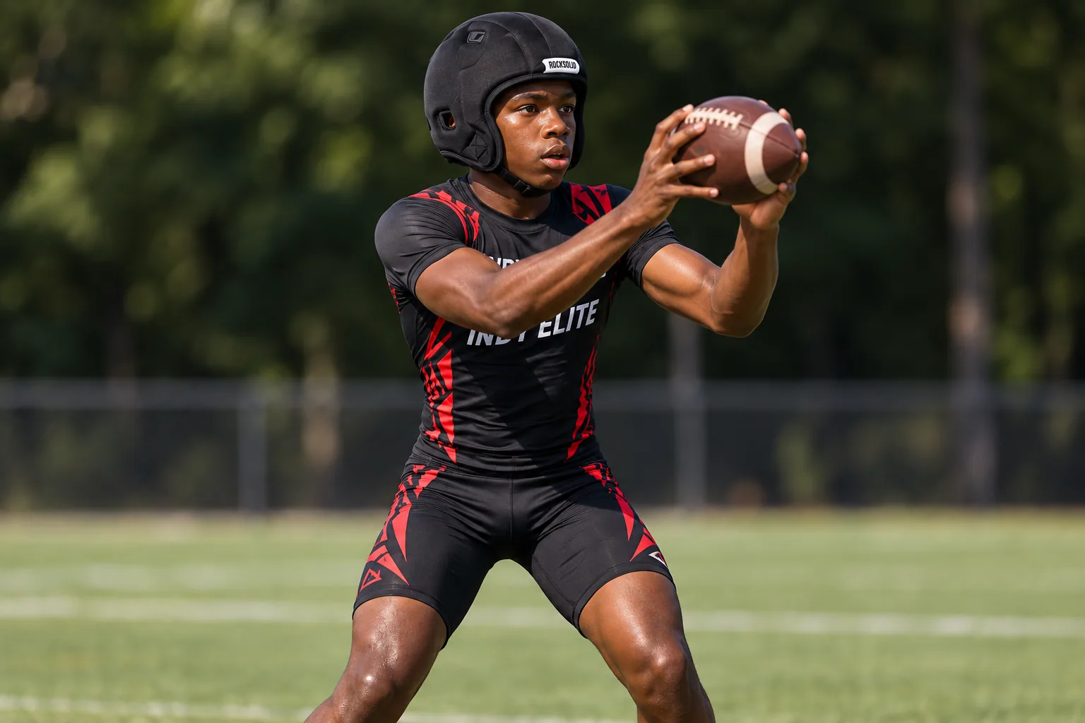 SPRING 7V7 / BOYS athlete wearing the program uniform